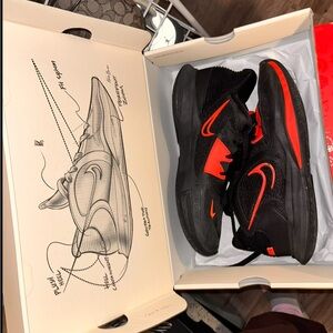 Nike Black and Red Athletic Shoes